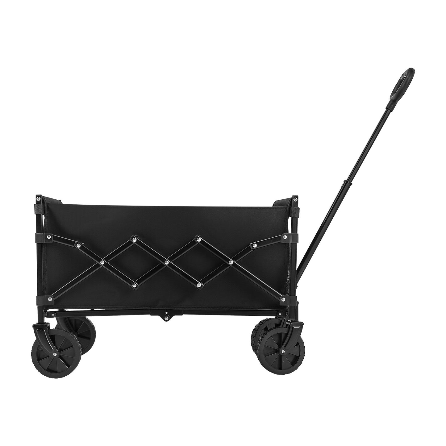 Folding Carts 120L &amp; 225LBS Heavy Duty Folding Garden Cart Black