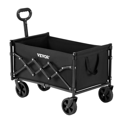 Folding Carts 120L &amp; 225LBS Heavy Duty Folding Garden Cart Black