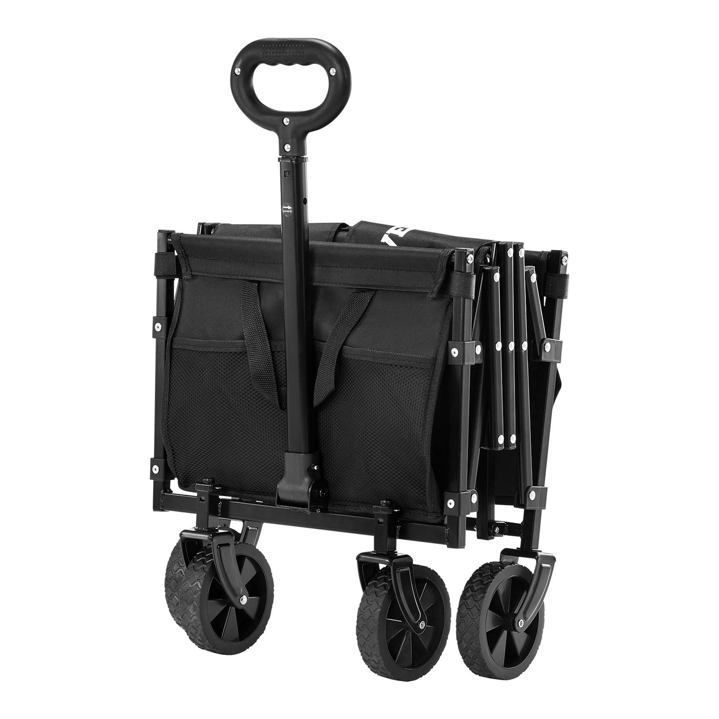 Folding Carts 120L &amp; 225LBS Heavy Duty Folding Garden Cart Black