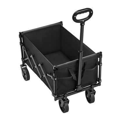 Folding Carts 120L &amp; 225LBS Heavy Duty Folding Garden Cart Black