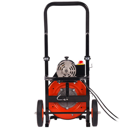 Drain Cleaning Machine Electric Drain Auger 75 FT x 1/2 In Auto Feed
