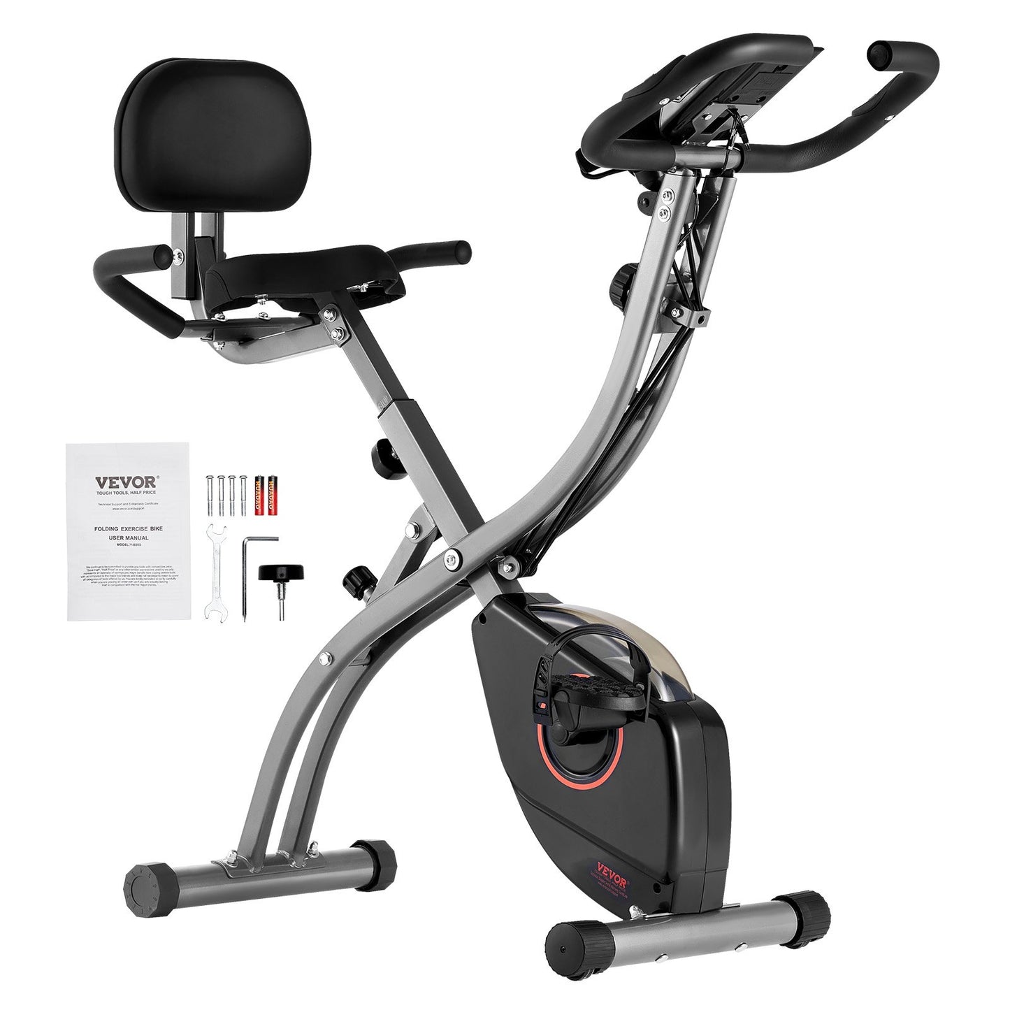 Folding Exercise Bike Fitness Stationary Bike Upright Indoor Bike