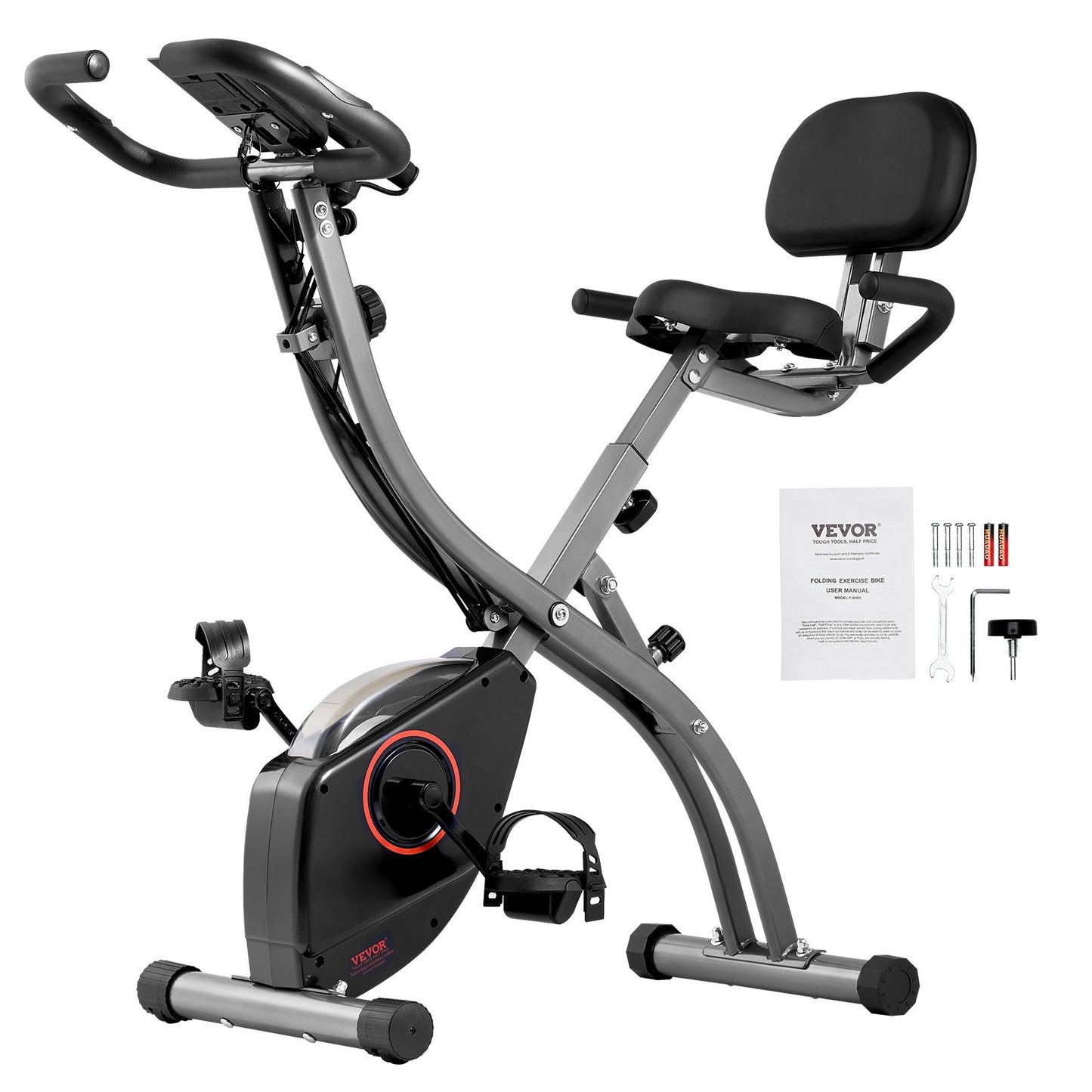 Folding Exercise Bike Fitness Stationary Bike Upright Indoor Bike