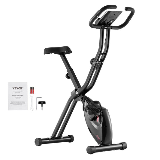 Folding Exercise Bike Fitness Stationary Bike Upright Indoor Cycling Bike