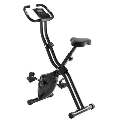 Folding Exercise Bike Fitness Stationary Bike Upright Indoor Cycling Bike