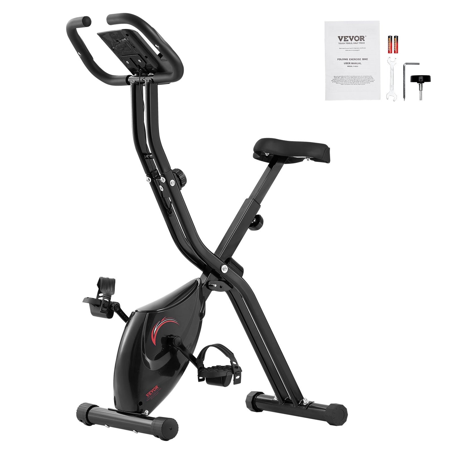 Folding Exercise Bike Fitness Stationary Bike Upright Indoor Cycling Bike