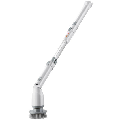 Electric Spin Scrubber, sladdlös rengöringsborste med 2 justerbara hastigheter och utdragbart långt handtag, 1,5H Runtime Power Shower Scrubber med 4 utbytbara borsthuvuden för badrum, badkar, kakel