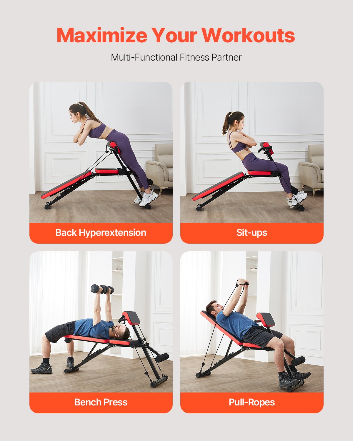 Roman Stol Ryggförlängning Hyperextension Bänk Justerbar Hopfällbar Gym