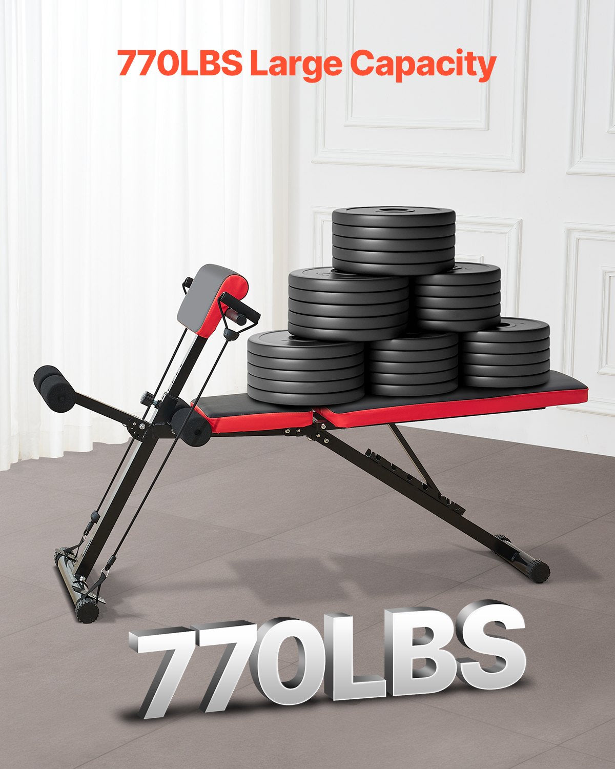 Roman Stol Ryggförlängning Hyperextension Bänk Justerbar Hopfällbar Gym