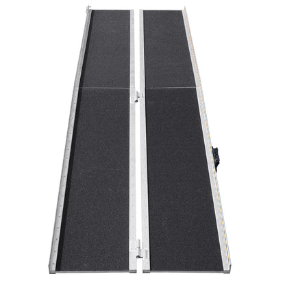 Bärbar Rullstolsramp, 10 fot 800 lbs Kapacitet, Halkfri fällbar tröskelramp i aluminium, hopfällbar Mobility Scooter Ramp Rullstolsramp, Handikappramp för hemtrappor, trappor, dörröppningar, trottoarkanter
