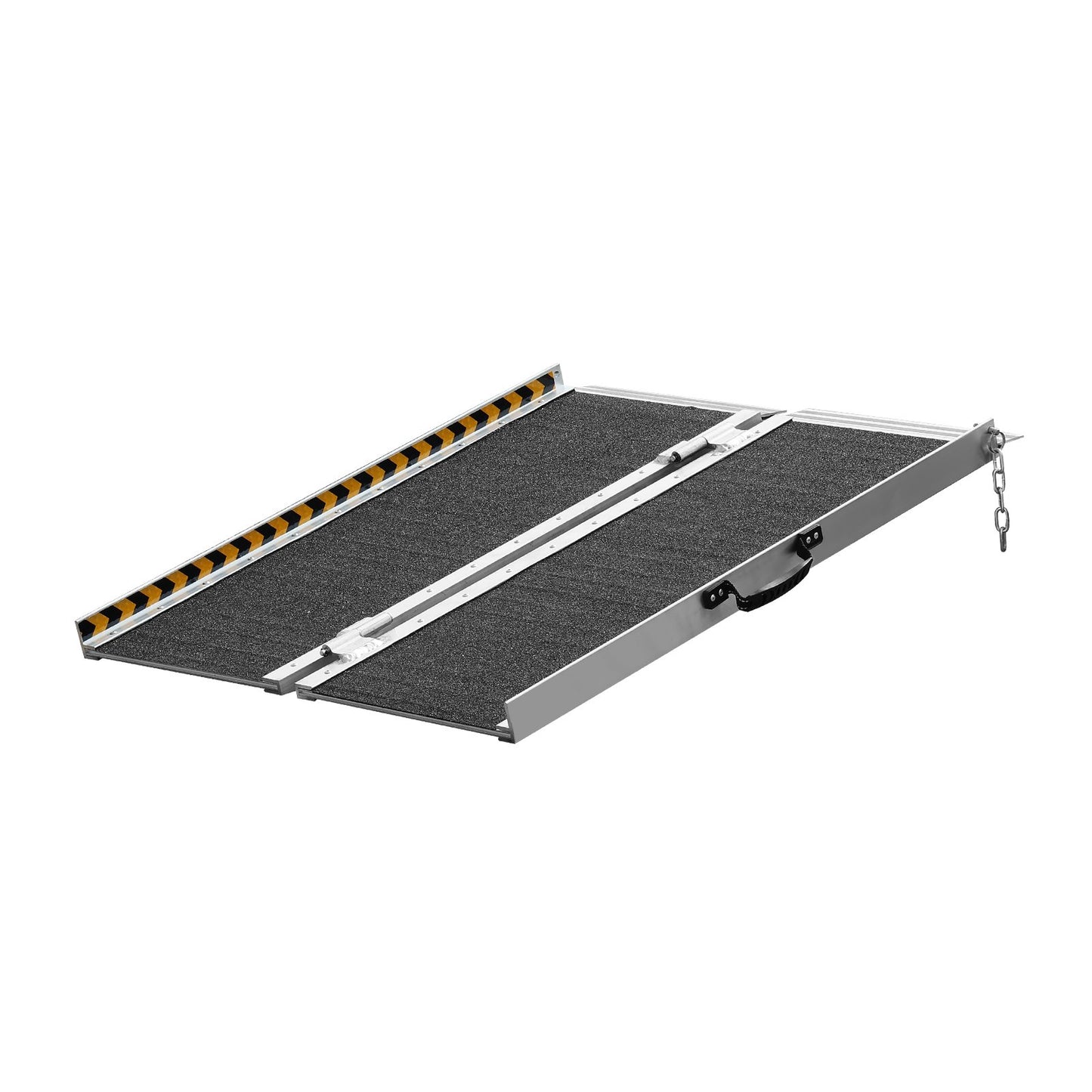 Tragbare Rollstuhlrampe, 2 Fuß, 800 lbs Tragkraft, rutschfeste, faltbare Schwellenrampe aus Aluminium, faltbare Rampe für Mobilitätsroller, Rollstuhlrampe, Behindertenrampe für Haustreppen, Treppen, Türen, Bordsteine