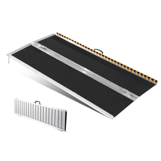 Bärbar Rullstolsramp, 6 fot 800 lbs Kapacitet, Halkfri fällbar tröskelramp av aluminium, hopfällbar Mobility Scooter Ramp Rullstolsramp, Handikappramp för hemtrappor, trappor, dörröppningar, trottoarkanter