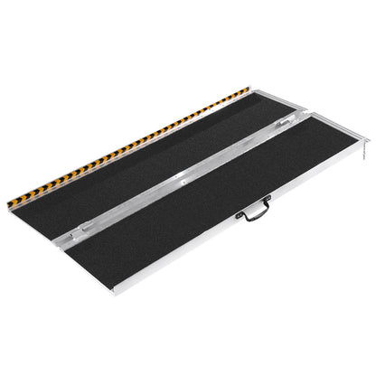Bärbar Rullstolsramp, 6 fot 800 lbs Kapacitet, Halkfri fällbar tröskelramp av aluminium, hopfällbar Mobility Scooter Ramp Rullstolsramp, Handikappramp för hemtrappor, trappor, dörröppningar, trottoarkanter