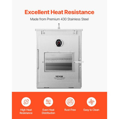 Faltbarer Campingofen Edelstahl Tragbare Campingküche 3 Ebenen Grill | EU