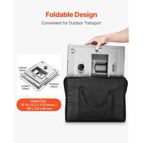 Faltbarer Campingofen Edelstahl Tragbare Campingküche 3 Ebenen Grill | EU