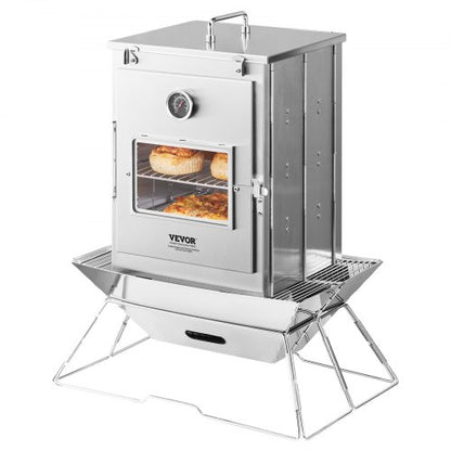 Faltbarer Campingofen Edelstahl Tragbare Campingküche 3 Ebenen Grill | EU