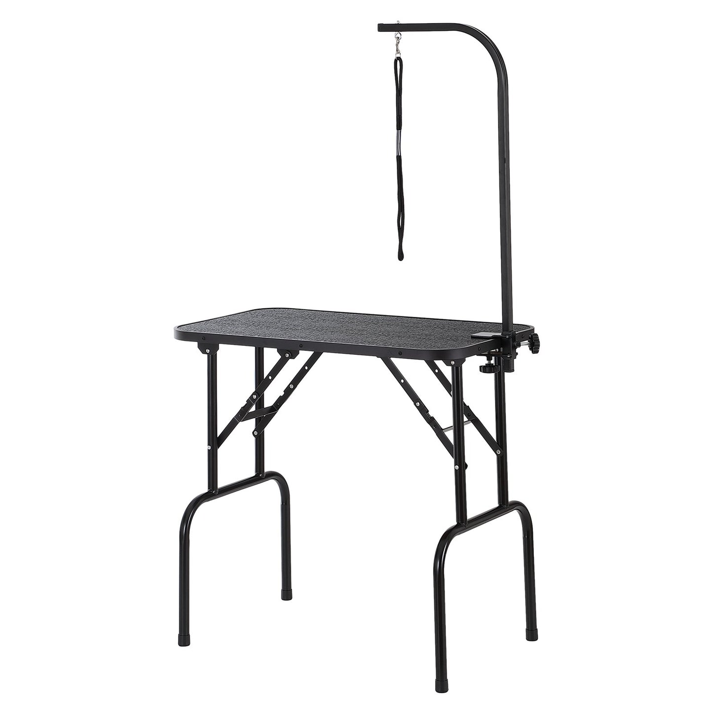 PET Grooming Table Arm with Clamp, 808 x 460 mm Dog Grooming Station, Foldable PET Grooming Stand for Medium and Small Dogs, Free No Sit Hanging Holder with Grooming Loop, Bearing 99.8 kg