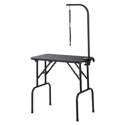 PET Grooming Table Arm with Clamp, 808 x 460 mm Dog Grooming Station, Foldable PET Grooming Stand for Medium and Small Dogs, Free No Sit Hanging Holder with Grooming Loop, Bearing 99.8 kg