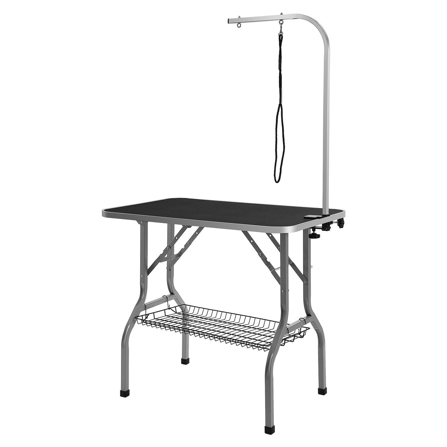 PET Grooming Bordsarm med klämma, 915 x 610 mm Hund Grooming Station, hopfällbart PET Grooming Stativ för medelstora och små hundar, Fri No Sit Hunch-hållare med Grooming Loop, Lager 149,7 kg