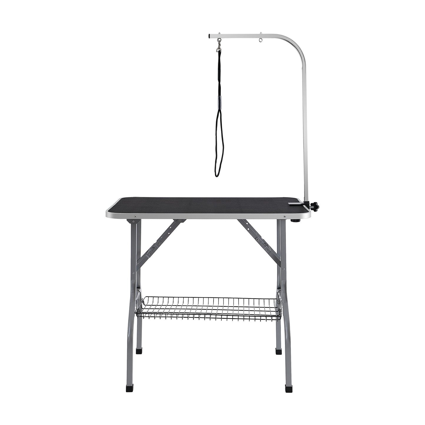 PET Grooming Bordsarm med klämma, 915 x 610 mm Hund Grooming Station, hopfällbart PET Grooming Stativ för medelstora och små hundar, Fri No Sit Hunch-hållare med Grooming Loop, Lager 149,7 kg
