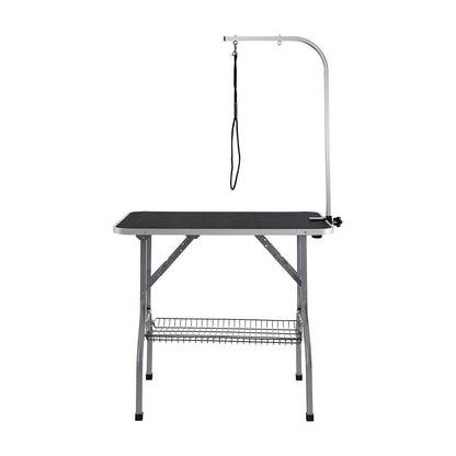 PET Grooming Bordsarm med klämma, 915 x 610 mm Hund Grooming Station, hopfällbart PET Grooming Stativ för medelstora och små hundar, Fri No Sit Hunch-hållare med Grooming Loop, Lager 149,7 kg