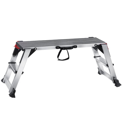 Foldable Work Platform, 660 lbs Load Capacity, Aluminum Gypsum Pallet Ladder, Heavy Duty Workbench with Non-Slip Feet, Ideal for Vehicle Washing, Cleaning, Painting, Decorating