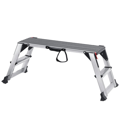 Foldable Work Platform, 660 lbs Load Capacity, Aluminum Gypsum Pallet Ladder, Heavy Duty Workbench with Non-Slip Feet, Ideal for Vehicle Washing, Cleaning, Painting, Decorating