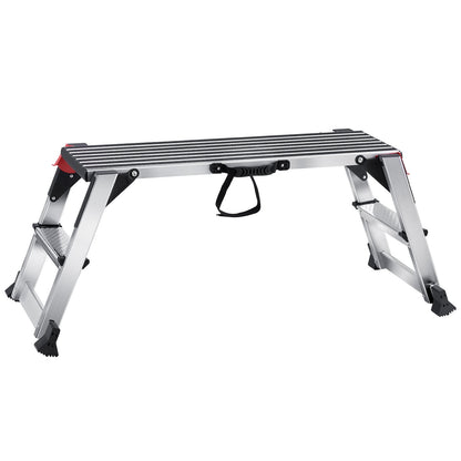 Foldable Work Platform, 660 lbs Load Capacity, Aluminum Gypsum Pallet Ladder, Heavy Duty Workbench with Non-Slip Feet, Ideal for Vehicle Washing, Cleaning, Painting, Decorating