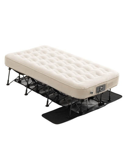 Air mattress with frame and pump 1 person inflatable camping bed 300lbs