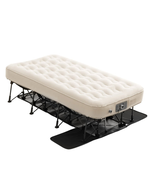 Air mattress with frame and pump 1 person inflatable camping bed 300lbs