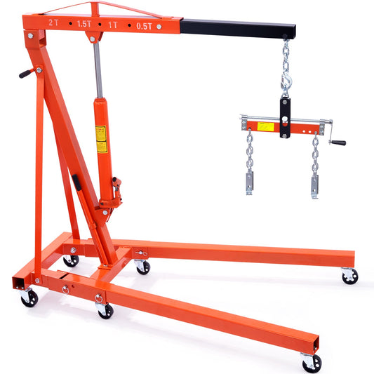 Motorlyftslyftare 4400 LBS/2 TON Cherry Picker Shop Kran lastlyftsverktyg