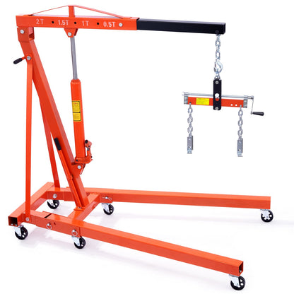 Motorlyftslyftare 4400 LBS/2 TON Cherry Picker Shop Kran lastlyftsverktyg