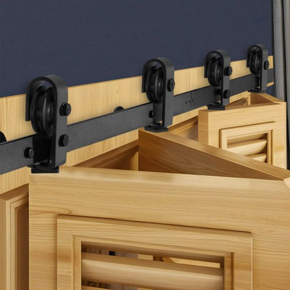 Folding Sliding Door Track Kit 60" For Four 14" Doors | EU
