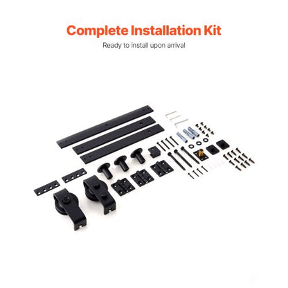 Folding Sliding Door Track Kit, 40" for Two 18" Doors | EU