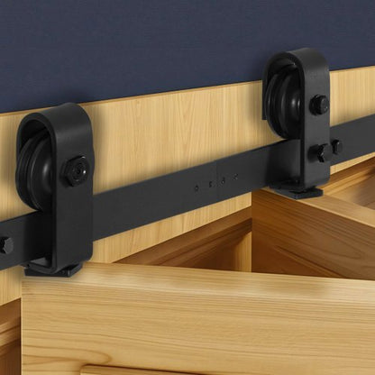 Folding Sliding Door Track Kit, 40" for Two 18" Doors | EU