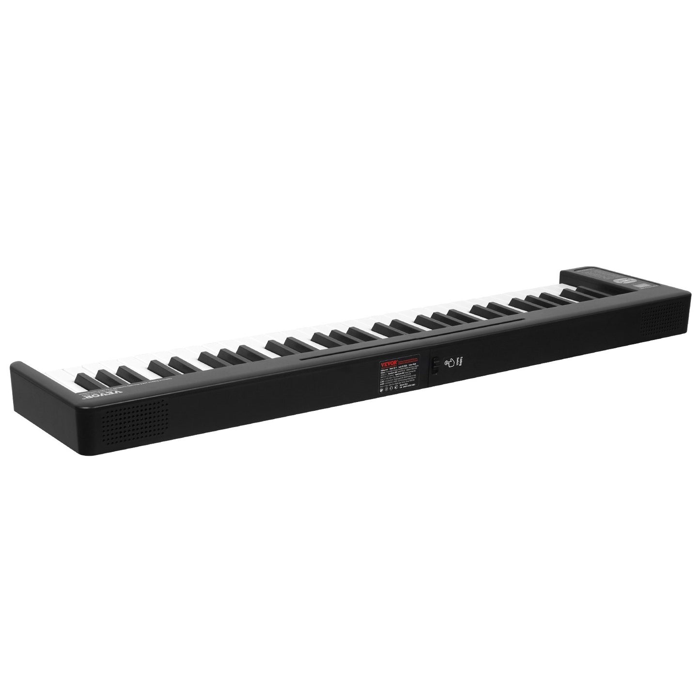 61 Key Folding Keyboard Piano Portable Foldable Piano Bluetooth MIDI Svart
