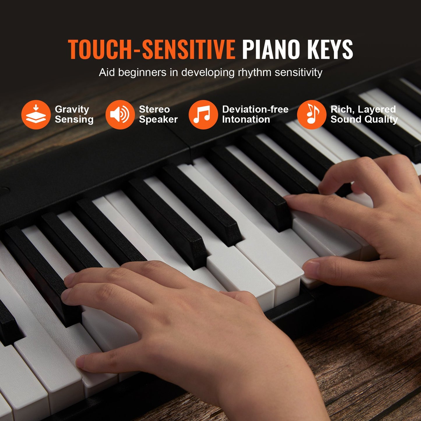 88 Key Folding Keyboard Piano Portable Foldbar Bluetooth MIDI med stativ