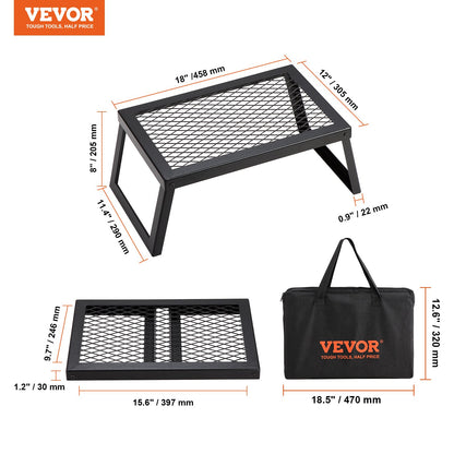 Folding Campfire Grill Bärbar Camping Fire Pit Stål Utomhus BBQ Picknick
