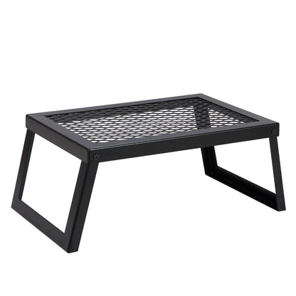 Folding Campfire Grill Bärbar Camping Fire Pit Stål Utomhus BBQ Picknick