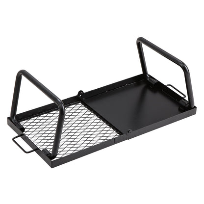 Folding Campfire Grill, Heavy Duty Steel Mesh Galler, 57 cm Portabla campinggaller över eldstaden, lägereldsmatlagningsutrustning med benbärväska, grillstativ för utomhusmatlagning med öppen låga