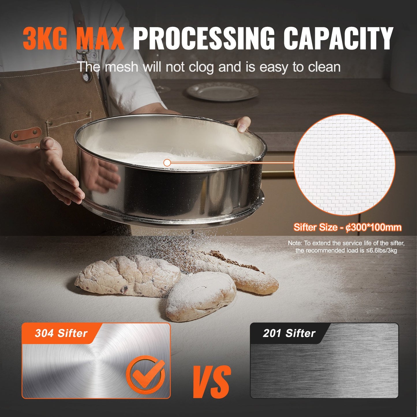 Elektrisk vibrerande siktmaskin med 30+50 Mesh Automatisk Sifter Shaker