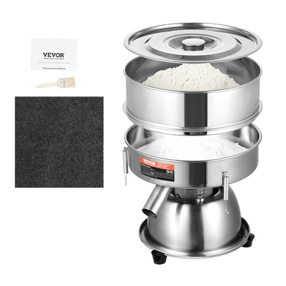 Elektrisk vibrerande siktmaskin med 30+50 Mesh Automatisk Sifter Shaker