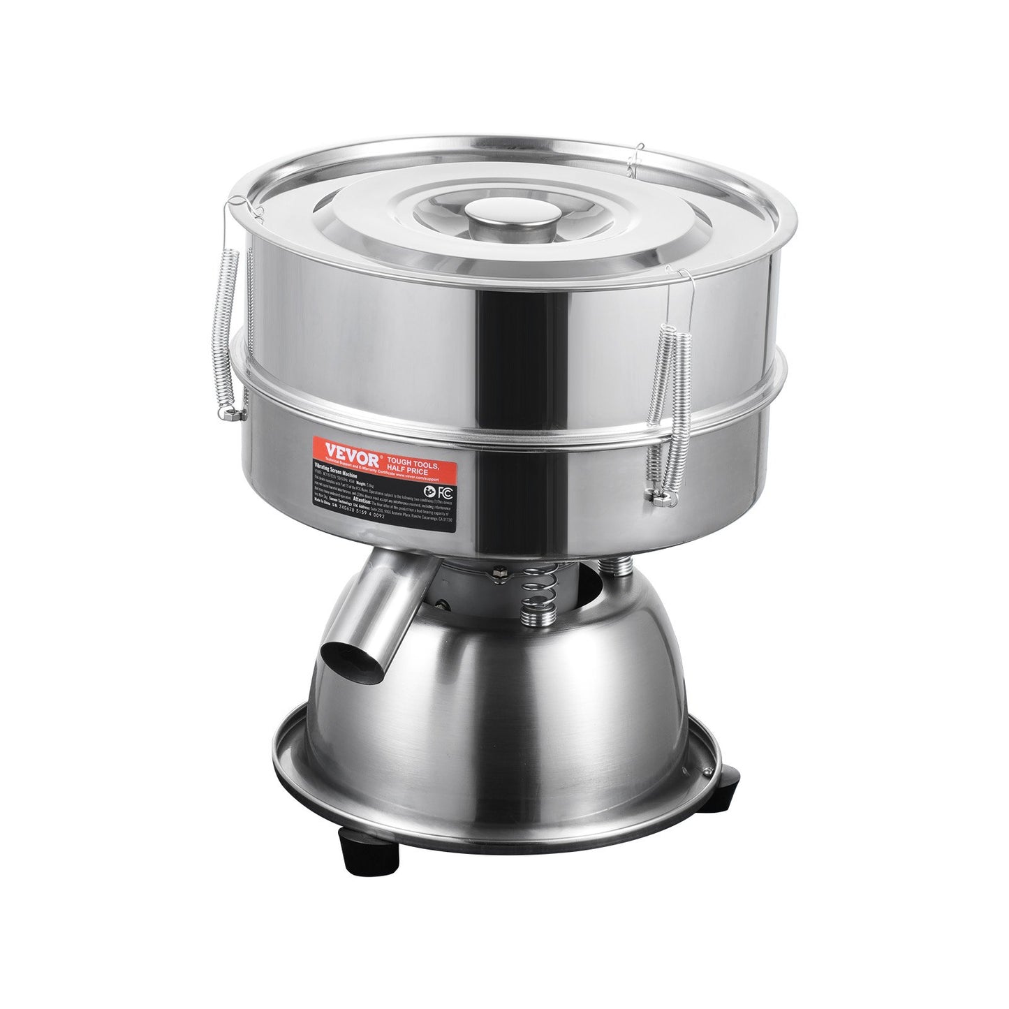 Elektrisk vibrerande siktmaskin med 30+50 Mesh Automatisk Sifter Shaker