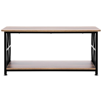 40" Farmhouse Soffbord Rektangulärt bord med öppet förvaringsfack