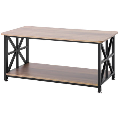 40" Farmhouse Soffbord Rektangulärt bord med öppet förvaringsfack