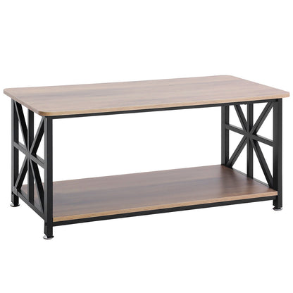 40" Farmhouse Soffbord Rektangulärt bord med öppet förvaringsfack