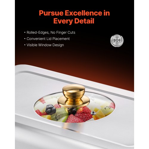 8 Qt 4er-Pack rechteckiges Chafing Dish Buffet-Set Pfanne in voller Größe Edelstahl | EU