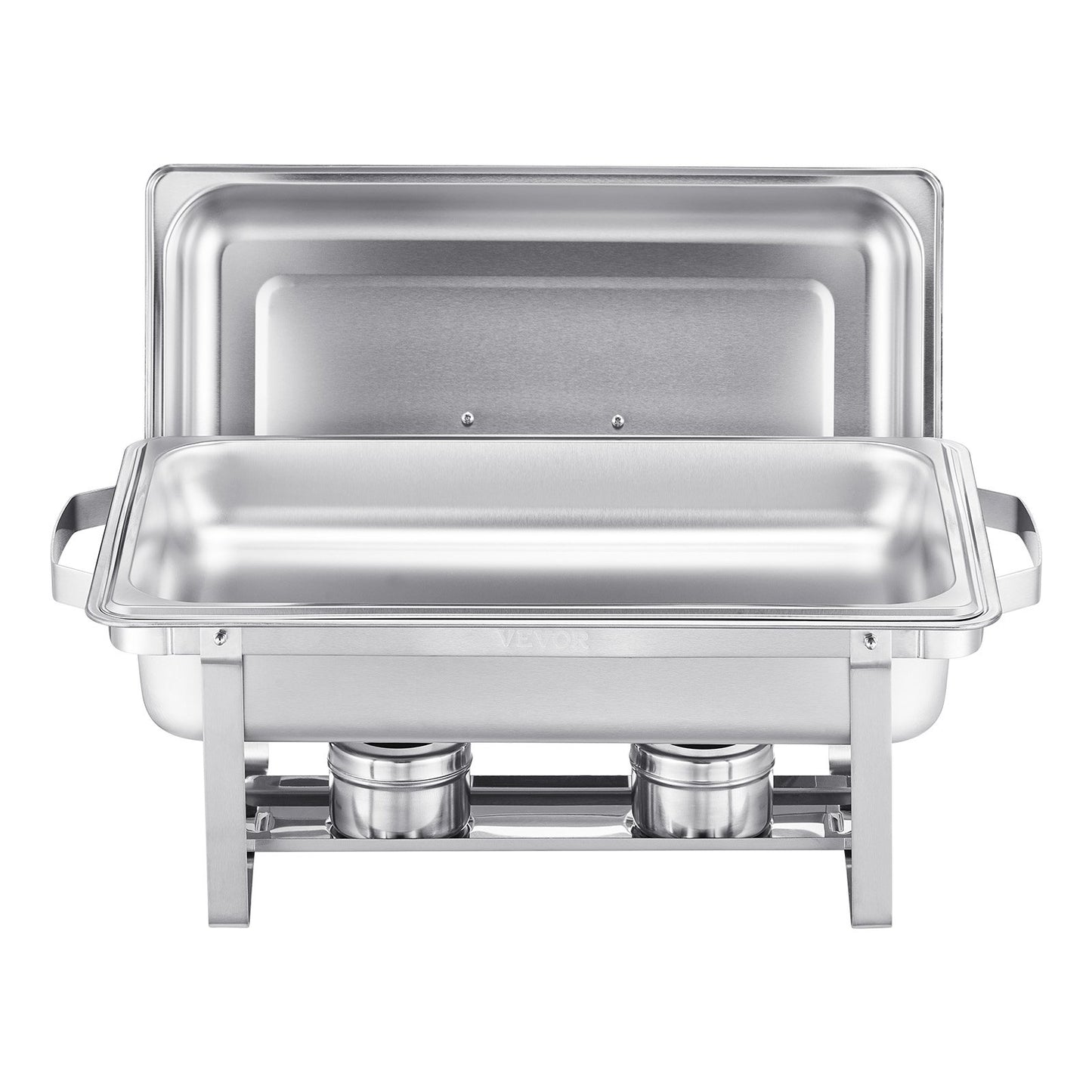 8 Qt 4-pack rectangle chafing dish buffet set full size pan stainless steel