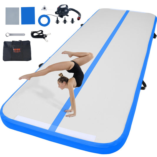 10FT Air Track Uppblåsbar träning Tumbling Gymnastik Gymmatta med pump