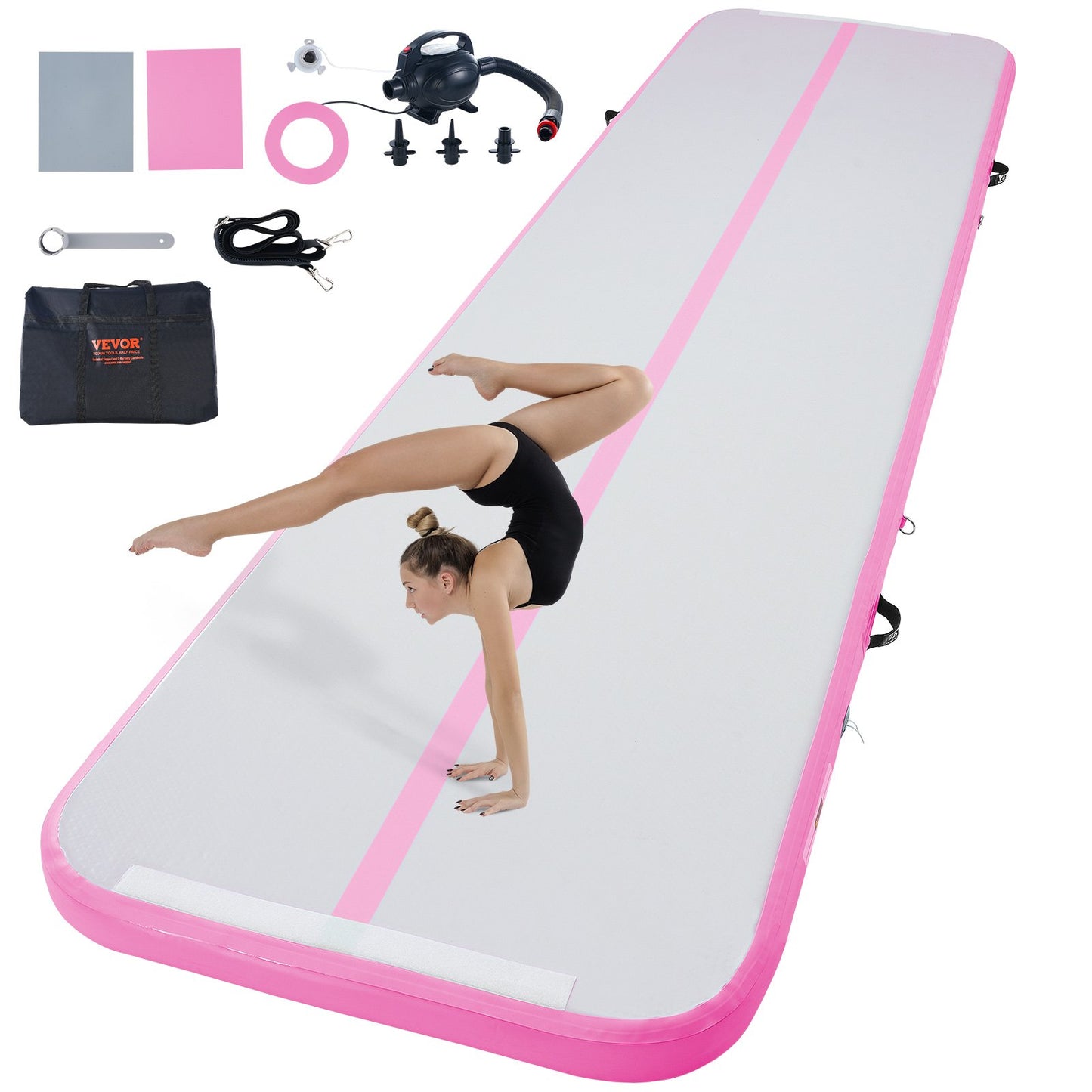 13FT Air Track Uppblåsbar träning Tumbling Gymnastik Gymmatta med pump